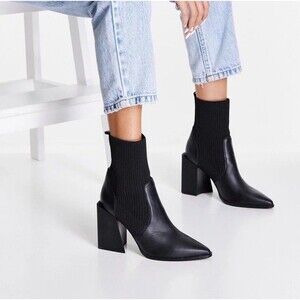 Steve‎ Madden Women's Tackle Ankle Sock Boot Size 7